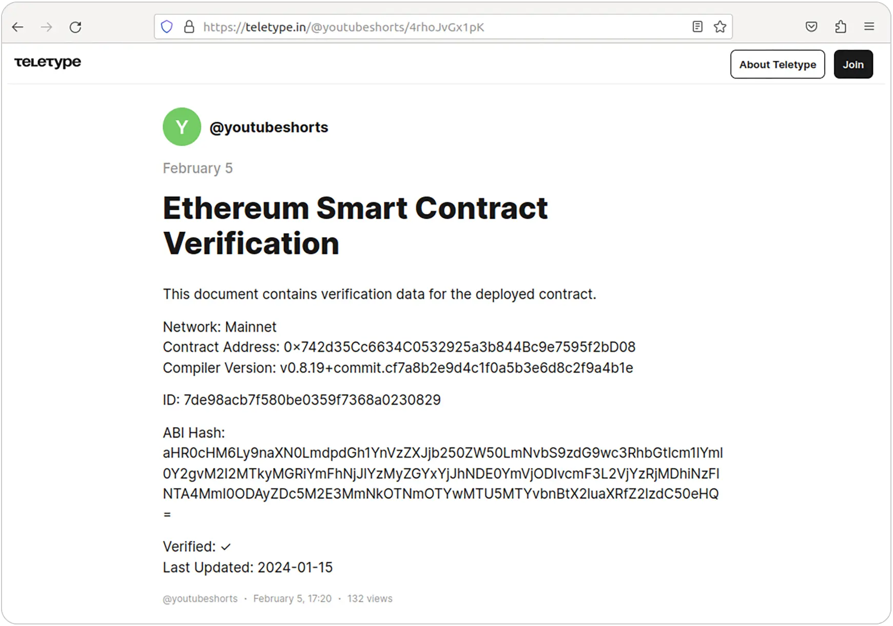 Συμβόλαιο Web3 που περιέχει URL τελικού σταδίου και ένα κλειδί (Πηγή - ReversingLabs)